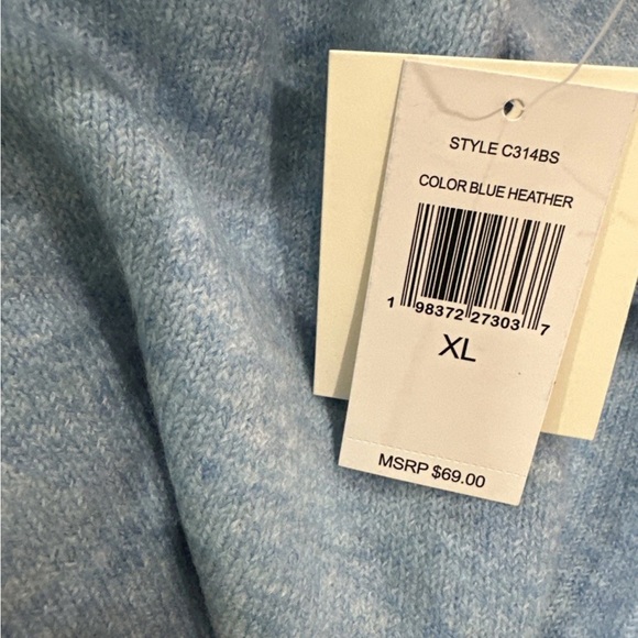 New CeCe Baby It’s Cold Outside Soft Winter Sweater Top Pullover Blue Women XL - Picture 5 of 6